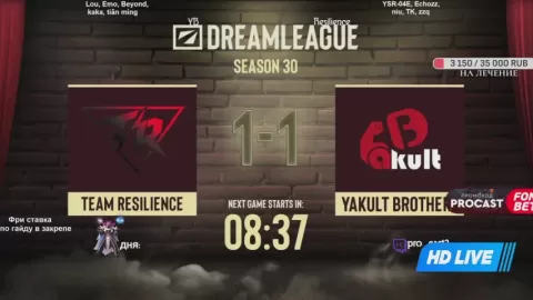 Poster siaran Team Resilience VS Yakutou Brothers