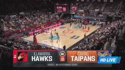 Poster siaran lllawarra Hawks VS Cairns Taipans