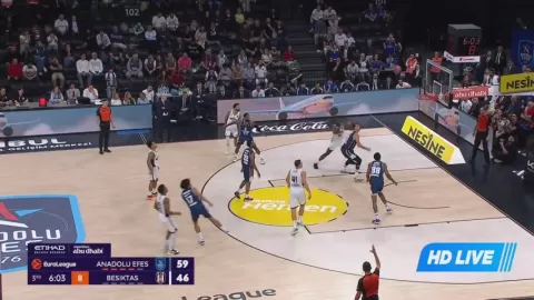 Poster siaran Anadolu Efes Istanbul VS Besiktas
