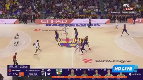 Poster siaran Barcelona VS Zalgiris Kaunas