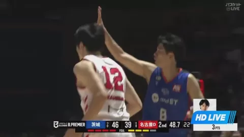 Poster siaran Ibaraki Robots VS Nagoya Diamond Dolphins