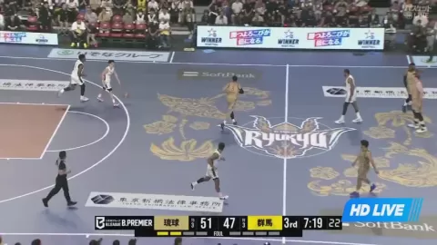 Poster siaran Ryukyu Golden Kings VS Gunma Crane Thunders