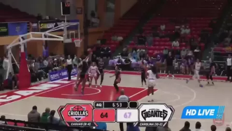 Poster siaran Gagantes De Carolina (Women) VS Criollos de Caguas (W)