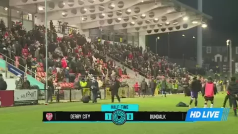 Poster siaran Derry City VS Dundalk