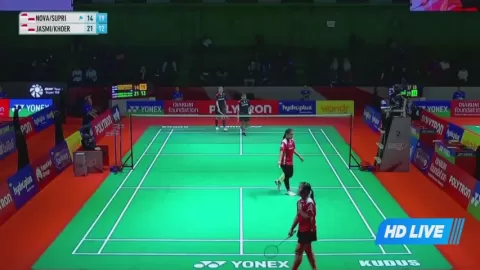 Poster siaran Nova W Z A / Supriyadi G B N VS Jasmine T S / Khoerunnisa Z